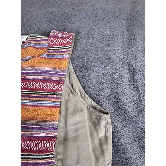 Umgee Aztec Print Boho Dress Size Large Sleeveless Breezy Sommer Festival - Picture 4 of 11